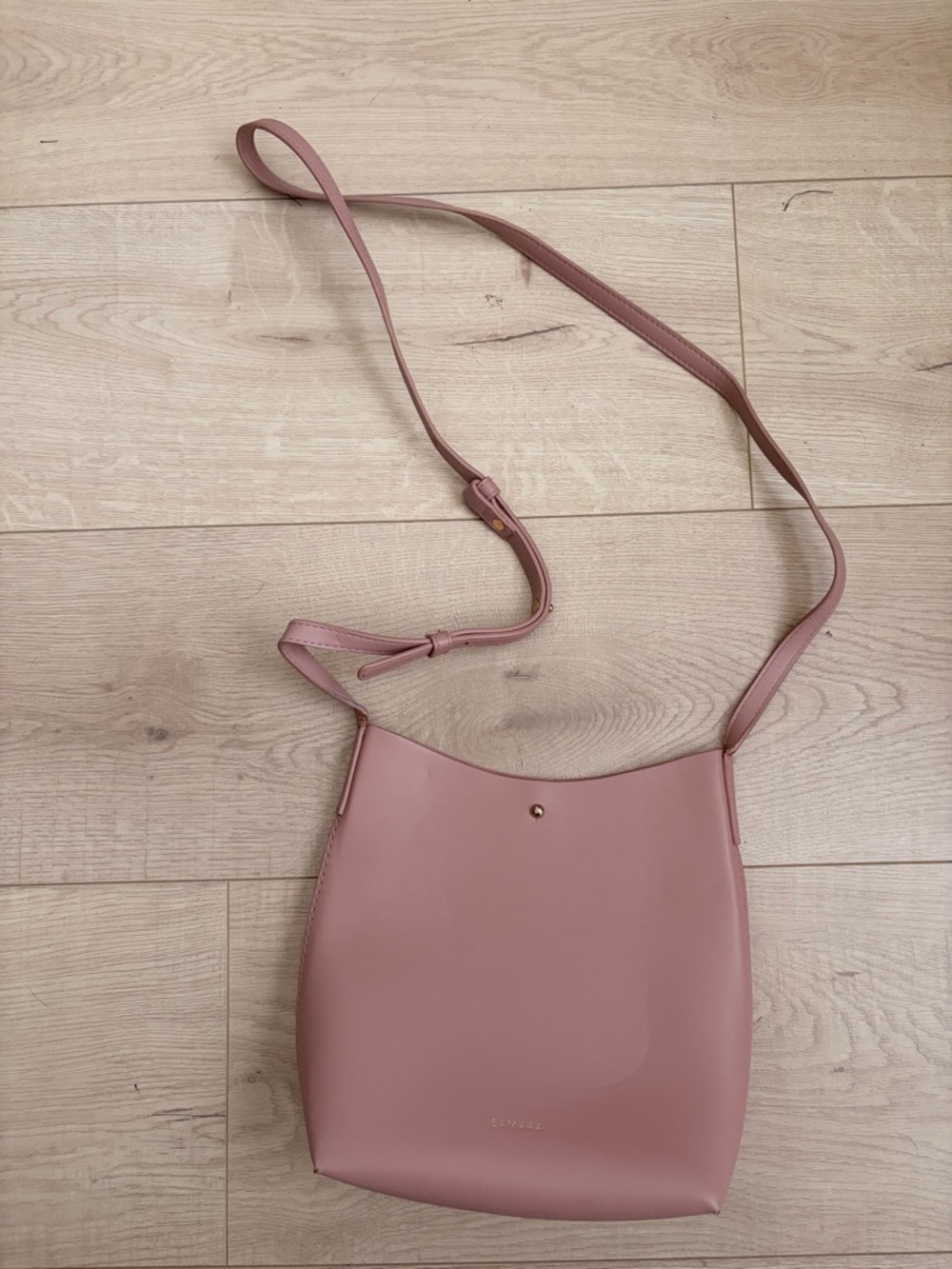Pink Crossbody Bucket Bag - Women